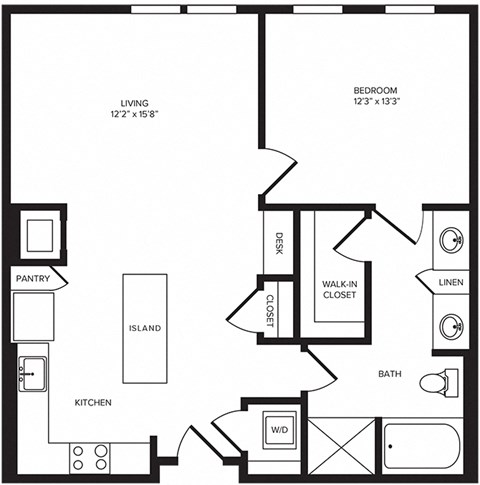 A8 floor plan at Windsor Turtle Creek, Dallas, TX